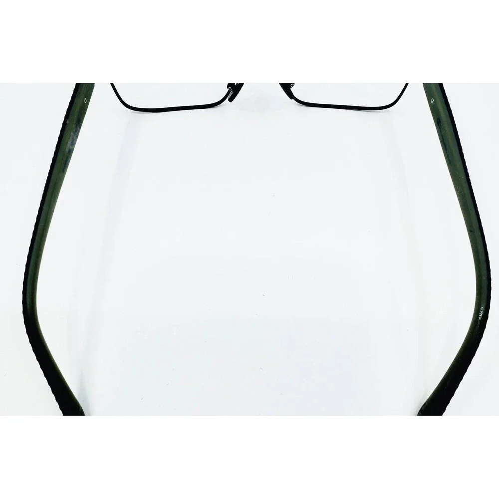 Champion Eyeglasses Mens Black Green Rectangle Metal Frames 55-18-145 45032